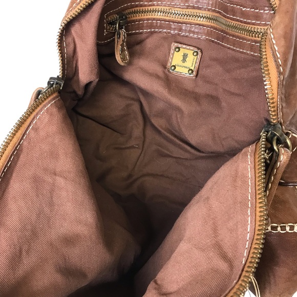 Sissi Rossi Italy Brown Leather Handbag Satchel Purse - Picture 8 of 10